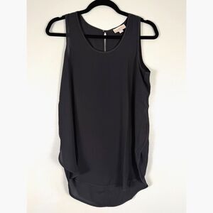 LOFT Outlet XS Black Sleeveless Blouse Keyhole Back Flowy Tank Top